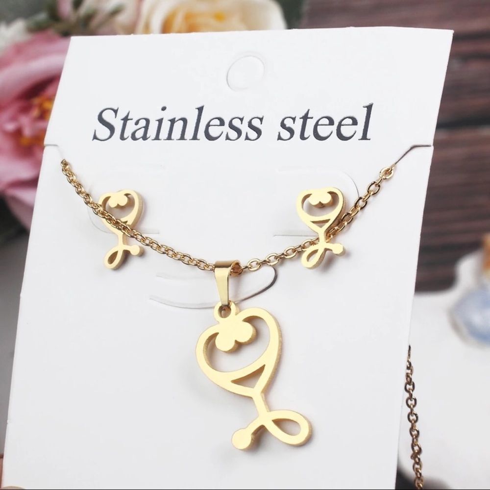 (i3) Stethoscope Necklace Set